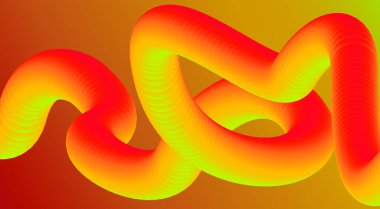 Soyut 3B Sıvı Harmanlama Akıcı Arkaplan Portakal Gradyan Tasarımı Pürüzsüz Sanat Vektörü İllüstrasyonu