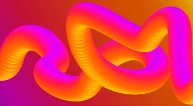 Soyut 3B Sıvı Harmanlama Akan Arkaplan Çok Renkli Tasarım Düz Sanat Vektörü İllüstrasyonu