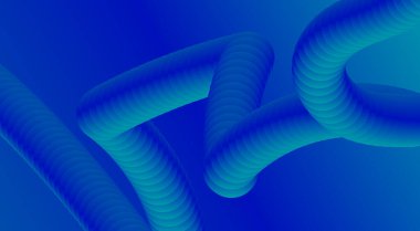 Soyut 3B Sıvı Harmanlama Akıcı Arkaplan Mavi Gradyan Tasarımı Düz Sanat Vektörü İllüstrasyonu