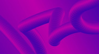 Soyut 3B Sıvı Harmanlama Arkaplan Mor Gradyan Tasarım Düz Sanat Vektörü İllüstrasyonu