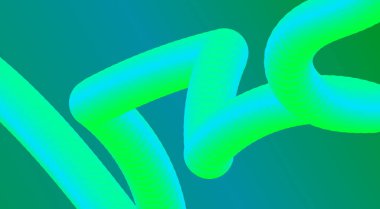 Soyut 3B Sıvı Harmanlama Akıcı Arkaplan Yeşil Cyan Gradyan Tasarımı Düz Sanat Vektörü İllüstrasyonu