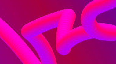 Soyut 3B Sıvı Harmanlama Akan Arkaplan Pembe Gradyan Tasarımı Pürüzsüz Sanat Vektörü İllüstrasyonu