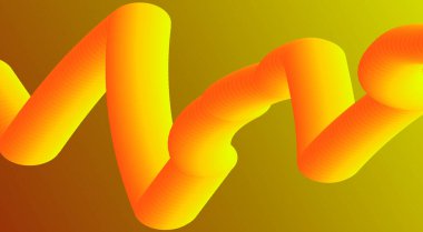 Soyut 3B Harmanlama Akan Arkaplan Sarı Gradyan Renk Tasarımı Düz Sanat Vektörü İllüstrasyonu