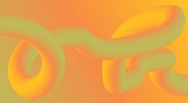 Soyut 3D Harmanlama Arkaplan Turuncu Gradyan Renk Tasarımı Pürüzsüz Sanat Vektörü İllüstrasyonu