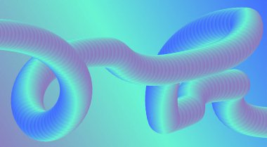 Soyut 3D Harmanlama Akan Arkaplan Cyan Gradyan Tasarımı Pürüzsüz Sanat Vektörü İllüstrasyonu