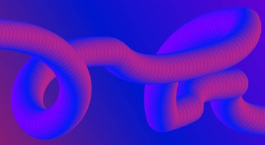 Soyut 3D Harmanlama Akan Arkaplan Mavi Gradyan Tasarımı Düz Sanat Vektörü İllüstrasyonu