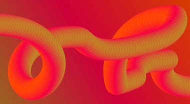 Soyut 3D Harmanlama Arkaplan Turuncu Renk Gradyan Tasarımı Düz Sanat Vektörü ResimleriComment