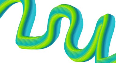 Akan 3B Yeşil Cyan Gradyan Tasarımı Soyut Arkaplan Sanat Vektörü İllüstrasyonunu Harmanla