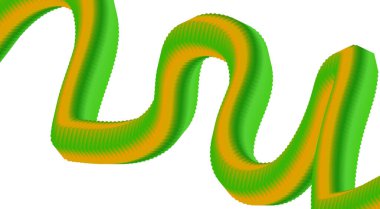 Akan 3 Boyutlu Yeşil Sarı Gradyan Tasarımı Soyut Arkaplan Sanat Vektörü İllüstrasyonunu Harmanla