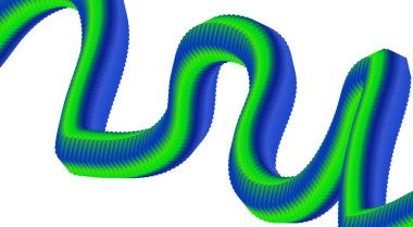 Akan 3B Yeşil Mavi Gradyan Tasarımı Soyut Arkaplan Sanat Vektörü İllüstrasyonunu Harmanla