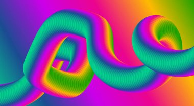 Akan 3D Renkli Gradyan Arkaplan Soyut Tasarım Sanat Vektörü İllüstrasyonunu Harmanla