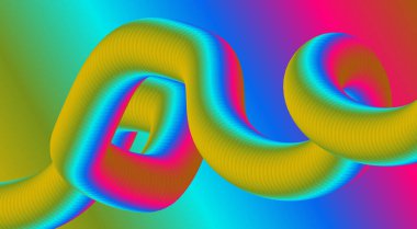 Akan Renkleri Harmanla Soyut Tasarım Sanat Vektörü İllüstrasyonu