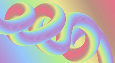 3B Akan Harmanlama Renkli Soyut Tasarım Arkaplan Sanat Vektörü İllüstrasyonu