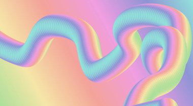 3 Boyutlu Akış Harmanlama Renk Arkaplanı Soyut Tasarım Sanat Vektörü İllüstrasyonu