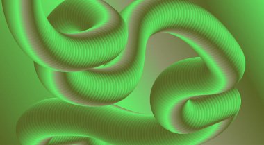 3B Akan Harmanlama Yeşil Renk Arkaplan Soyut Tasarım Sanat Vektörü İllüstrasyonu