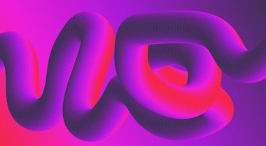 3B Akış Harmanlama Mor Gradyan Soyut Tasarım Sanat Vektörü İllüstrasyonu