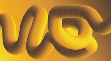 3B Akan Harman Sarı Gradyan Soyut Tasarım Sanat Vektörü İllüstrasyonu