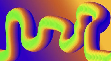 3B Akan Harman Gradyan Soyut Tasarım Sanat Vektörü İllüstrasyonu