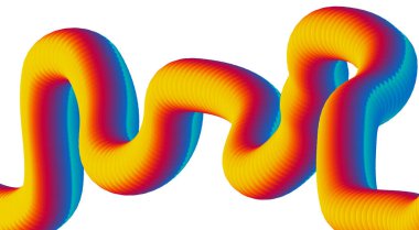 3B Sıvı Akıcı Gradyan Çok Renkli Soyut Arkaplan Tasarım Sanat Vektörü İllüstrasyonunu Harmanla