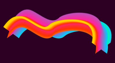 3B Harmanlanmış Sıvı Akıcı Gradyan Renkli Arkaplan Soyut Tasarım Sanat Vektörü İllüstrasyonu