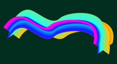 3B Akışkan Akışkan Çok Renkli Arkaplan Soyut Tasarım Sanat Vektörü İllüstrasyonunu Harmanla