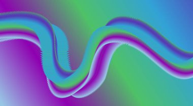 3B Sıvı Akıcı Gradyan Mavi Cyan Arkaplan Tasarımı Biçimli Sanat Vektörü İllüstrasyonunu Harmanla