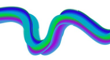 3B Sıvı Akıcı Gradyan Mavi Cyan Tasarımı Biçimli Arkaplan Sanat Vektörü İllüstrasyonunu Harmanla