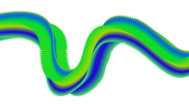 3B Sıvı Akıcı Gradyan Yeşil Cyan Tasarımı Biçimli Arkaplan Sanat Vektörü İllüstrasyonunu Harmanla
