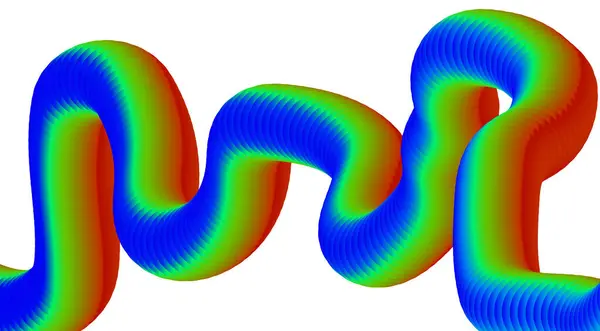 3 Boyutlu Akışkan Akışkan Soyut Arkaplan Tasarım Sanat Vektörü İllüstrasyonunu Harmanla