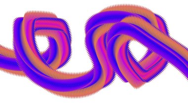 3B Sıvı Akımı Mor Renk Tasarımı Biçimlendirilmiş Arkaplan Sanat Vektörü İllüstrasyonunu Harmanla