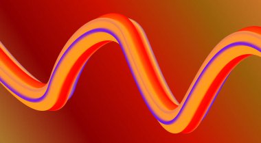 3B Akan Turuncu Arkaplan Tasarımı Biçimli Sanat Vektörü İllüstrasyonunu Harmanla