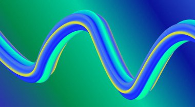 3B Akan Gradyan Cyan Arkaplan Tasarımı Biçimli Sanat Vektörü İllüstrasyonunu Harmanla