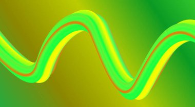 3B Akan Yeşil Arkaplan Tasarımı Biçimli Sanat Vektörü İllüstrasyonunu Harmanla