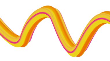 3B Akış Gradyan Sarı Tasarım Biçimli Sanat Vektörü İllüstrasyonunu Harmanla