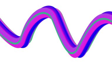 3D Akış Mor Tasarım Biçimli Sanat Vektörü İllüstrasyonunu Harmanla