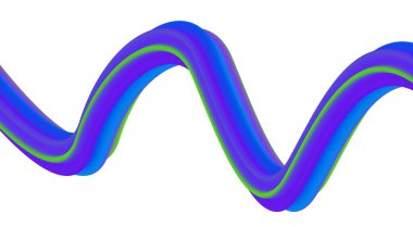 3B Akış Mavi Tasarım Biçimli Sanat Vektörü İllüstrasyonunu Harmanla