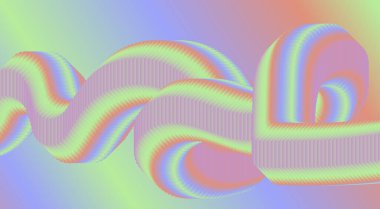 3B Akan Çok Renkli Arkaplan Tasarımı Biçimlendirilmiş Sanat Vektörü İllüstrasyonunu Harmanla