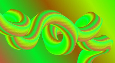 3B Akıcı Harmanlama Gradyan Yeşil Arkaplan Tasarımı Biçimlendirilmiş Sanat Vektörü İllüstrasyonu