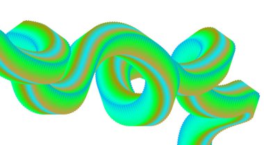 3B Akıcı Harmanlama Gradyan Yeşil Cyan Tasarımı Biçimli Arkaplan Sanat Vektörü İllüstrasyonu