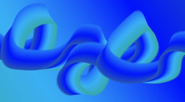 Soyut Dalga Arkaplan Gradyan Mavi Cyan Tasarım Biçimli Çizgiler Sanat Vektörü İllüstrasyonu