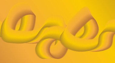 Soyut Dalga Arkaplan Gradyan Sarı Tasarım Biçimli Çizgiler Sanat Vektörü İllüstrasyonu