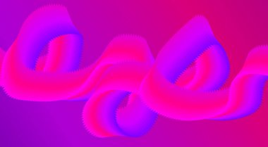 Soyut Dalga Arkaplanı Pembe Gradyan Renk Tasarımı Biçimli Çizgiler Sanat Vektörü İllüstrasyonu