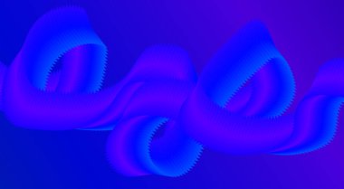 Soyut Dalga Arkaplan Gradyan Mavi Renk Tasarımı Biçimli Çizgiler Sanat Vektörü İllüstrasyonu