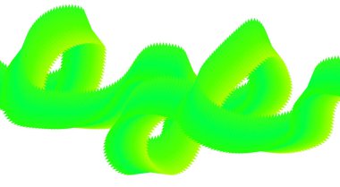 Soyut Dalga Arkaplanı Yeşil Renk Tasarımı Biçimlendirilmiş Çizgiler Sanat Vektörü İllüstrasyonu