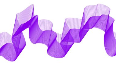 Soyut Dalga Arkaplan Tasarımı Mor Biçimli Çizgiler Sanat Vektörü İllüstrasyonu