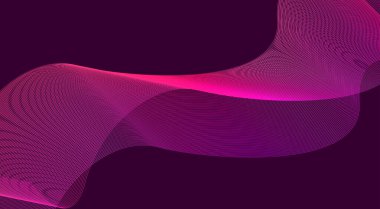 Soyut Dalga Arkaplanı Pembe Çizgiler Biçimlendirilmiş Sanat Vektörü İllüstrasyonu