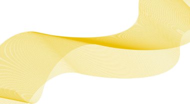 Soyut Dalga Arkaplanı Sarı Çizgiler Biçimlendirilmiş Sanat Vektörü İllüstrasyonu