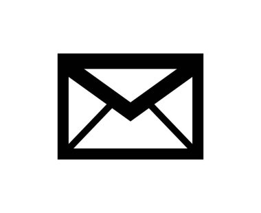 İleti Zarfı Simgesi İmza Tasarım Vektörü İllüstrasyonu