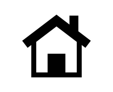 Ev Simgesi İşaret İşareti Tasarım Vektörü İllüstrasyonu