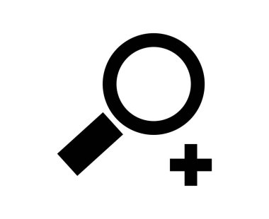 Cam Simgesine Büyüt Simge Tasarım Vektörü Resimlemesi